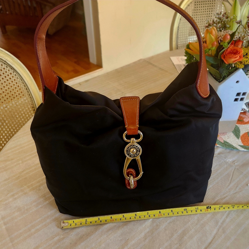 Dooney & Bourke Black and Brown Hobo Bag